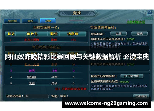 阿仙奴昨晚精彩比赛回顾与关键数据解析 必读宝典
